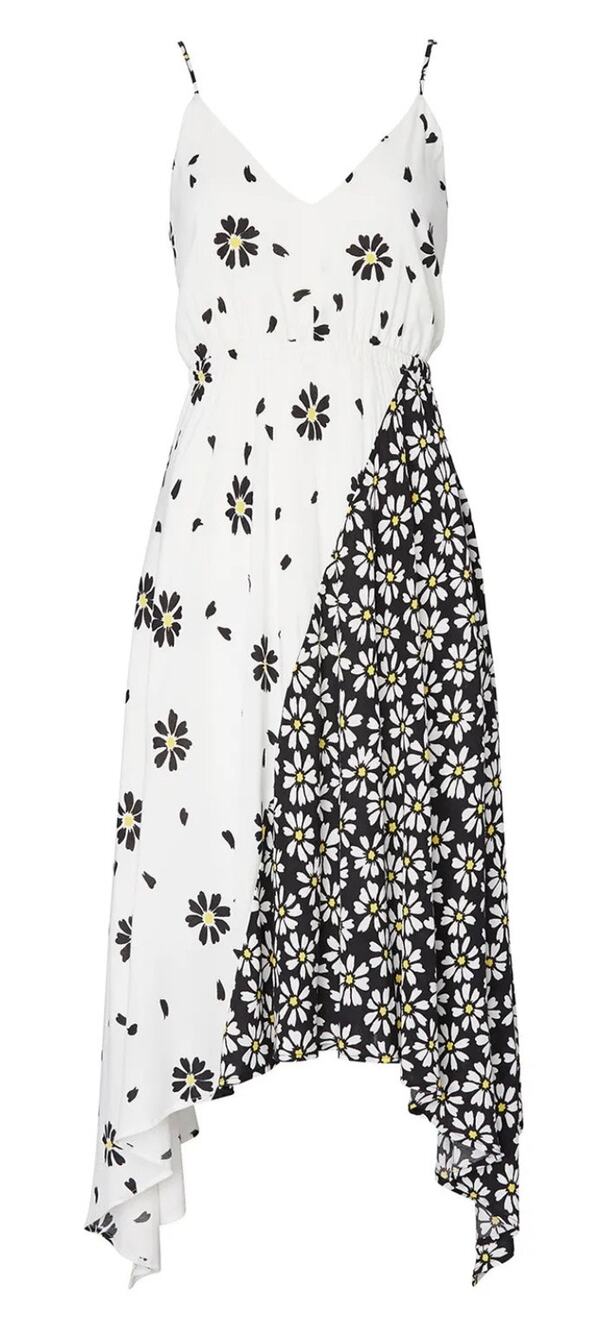 Fifteen Twenty Black White Floral Mixed Print Cami Dress M As Is